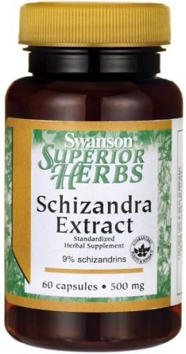 Swanson Schizandra Extract (Klanopraška čínská extrakt), 500 mg, 60 kapslí