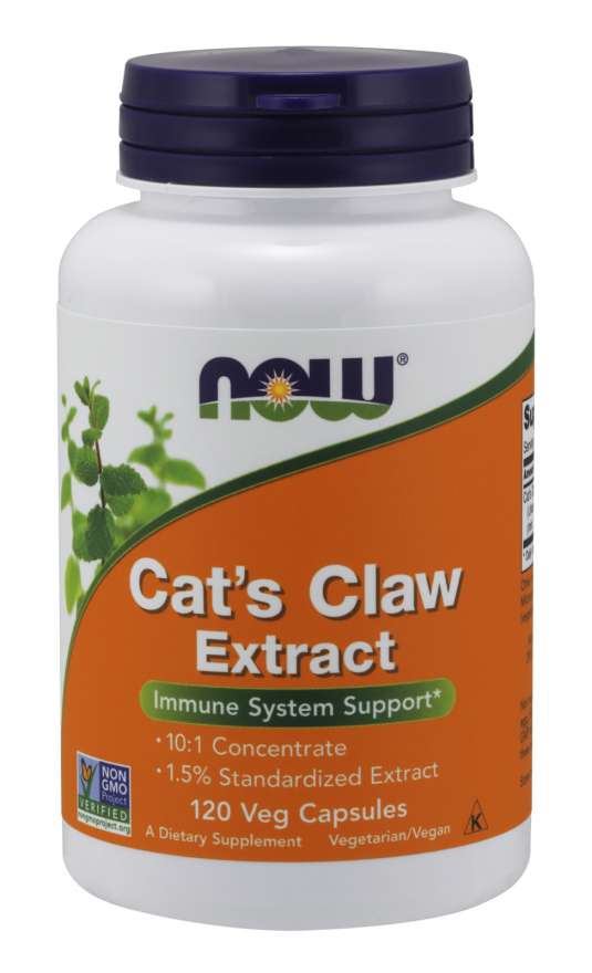 Levně Now® Foods NOW Cat's Claw Extract (Řemdihák plstnatý), 120 rostlinných kapslí