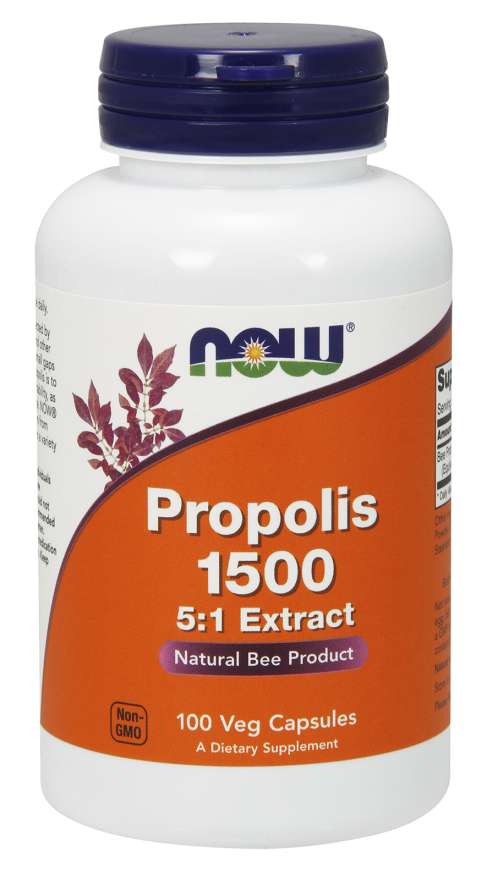 Levně Now® Foods NOW Propolis 5:1 Extrakt, 1500 mg, 100 rostlinných kapslí