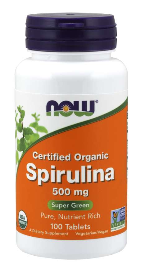 Levně Now® Foods NOW Spirulina Organic, 500 mg, 100 tablet