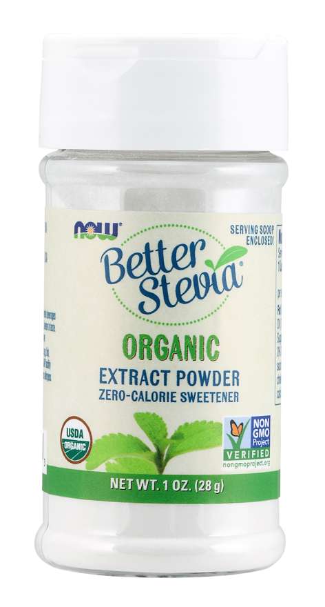 Levně Now® Foods NOW Better Stevia Extract Powder (Stévia prášek), Organic, 28 g