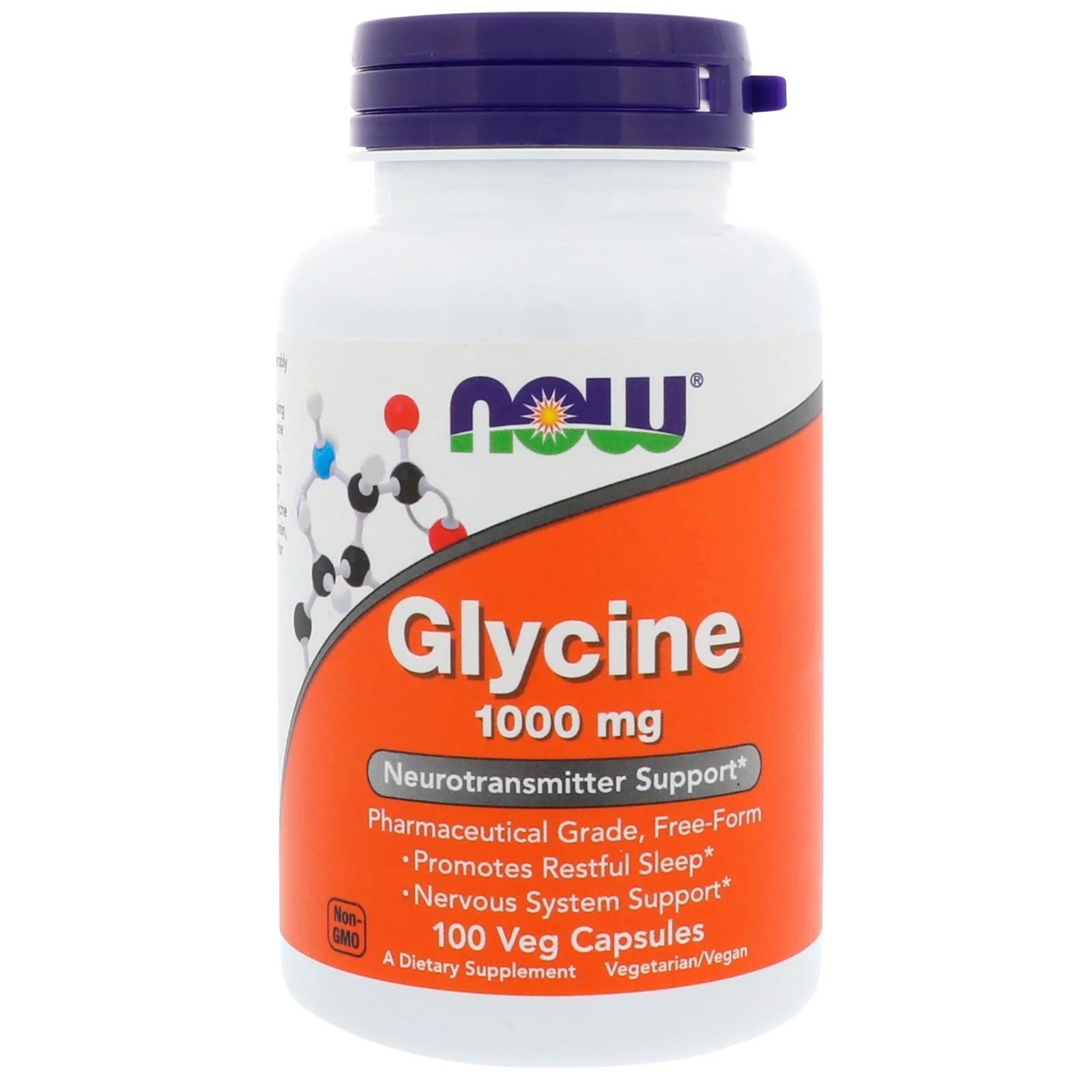 Now® Foods NOW Glycin, 1000 mg, 100 kapslí