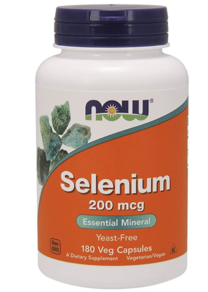 Now® Foods NOW Selenium, 200 µg, 180 rostlinných kapslí