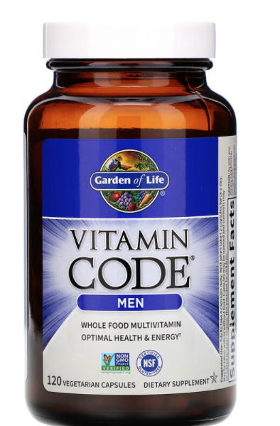 Levně Garden of life Vitamin Code Men (multivitamín pro muže) - 120 rostlinných kapslí