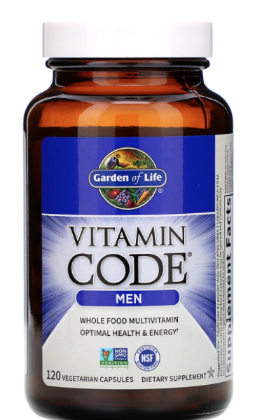 Garden of Life, Vitamin Code Men (multivitamín pro muže) - 120 rostlinných kapslí