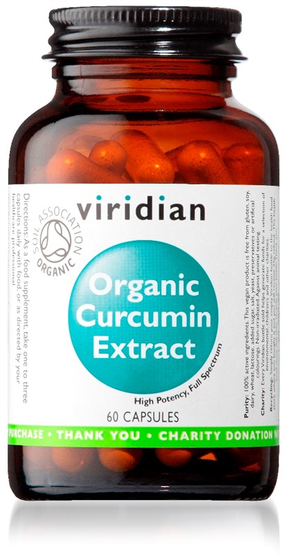 Viridian Organic Curcumin Extract 60 kapslí *CZ-BIO-001 certifikát