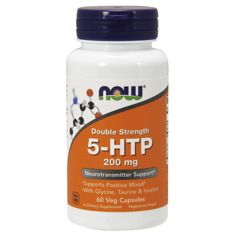 Now® Foods NOW 5-HTP + Glycin, Taurin a Inositol, 200 mg, 60 rostlinných kapslí Obrázek