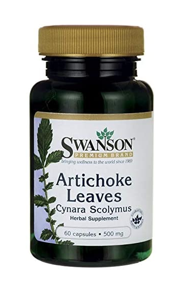 Levně Swanson Artichoke Leaves (List z Artyčoku), 500 mg, 60 kapslí