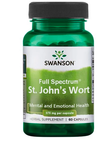 Levně Swanson St. John's Wort (Třezalka tečkovaná), 375 mg, 60 kapslí