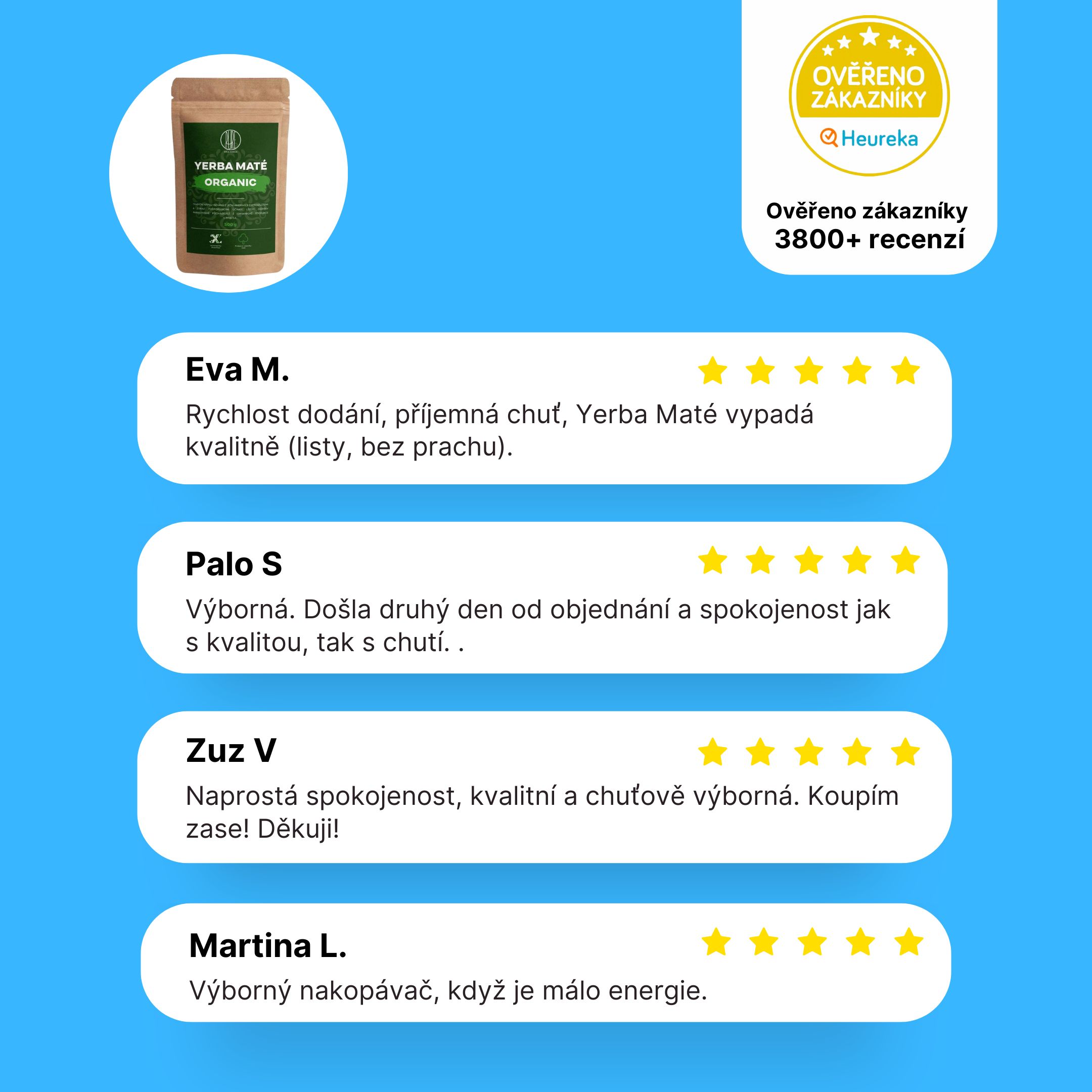 BrainMax Pure Organic Yerba Maté BIO, 500 g Obrázek