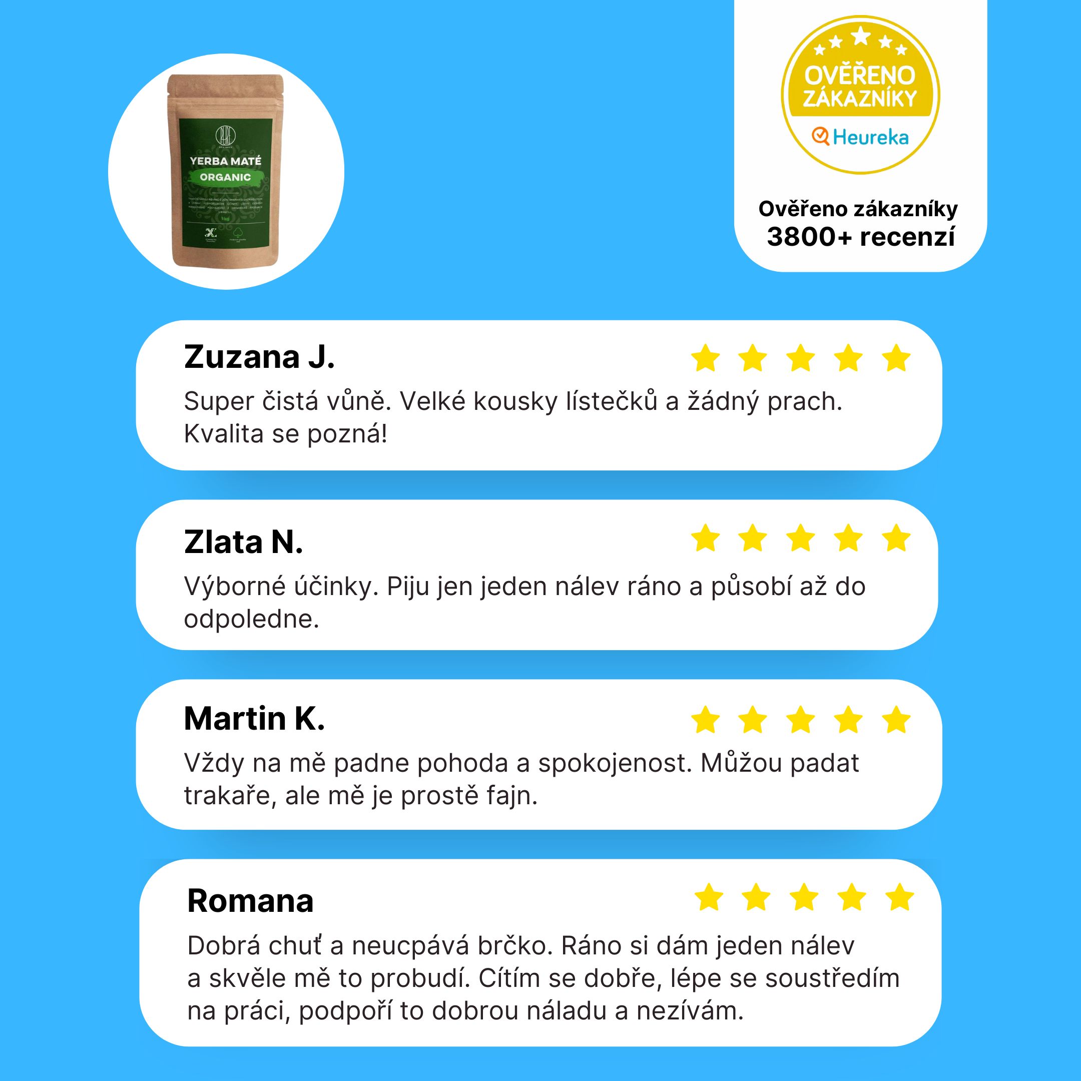 BrainMax Pure Organic Yerba Maté BIO, 1000 g Obrázek