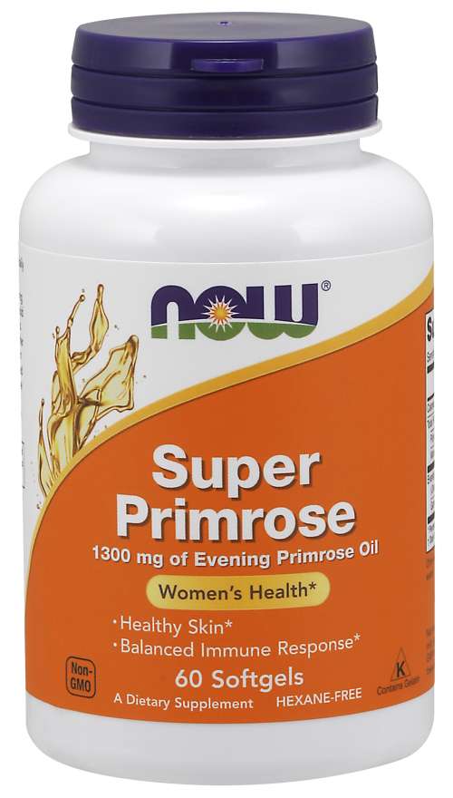 Levně Now® Foods NOW Super Primrose 1300 mg, Pupalka dvouletá, 60 softgelových kapslí