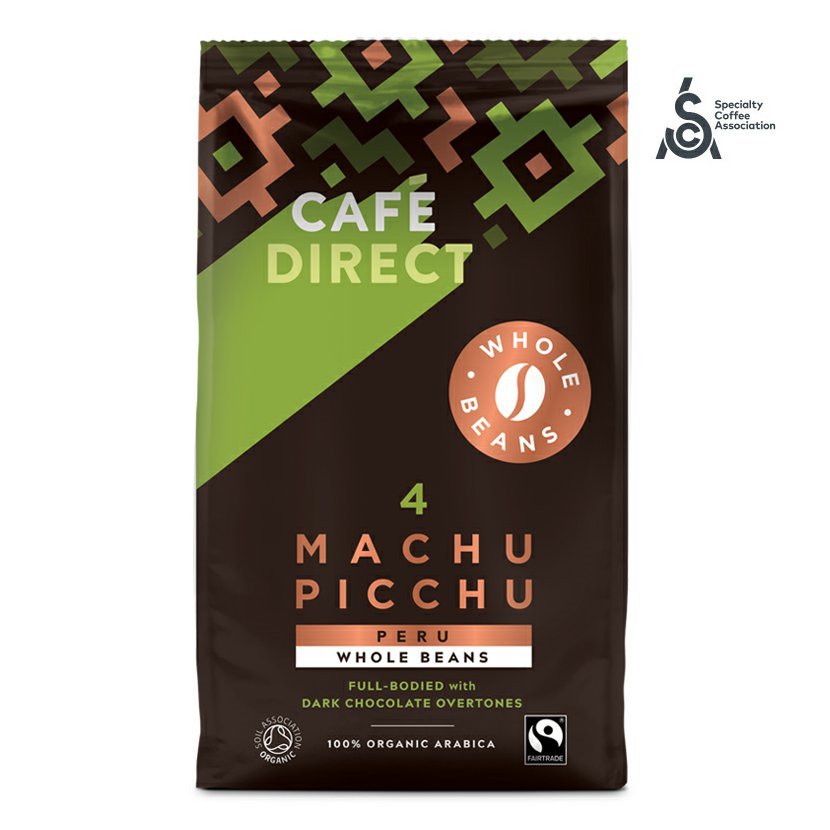 Cafédirect - BIO Machu Picchu SCA 82 zrnková káva, 750g Obrázek