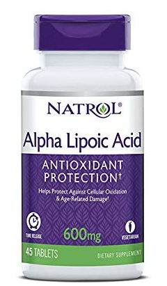 Natrol Alpha Lipoic Acid, Kyselina Alfa Lipoová s postupným uvolňováním, 600 mg, 45 tablet