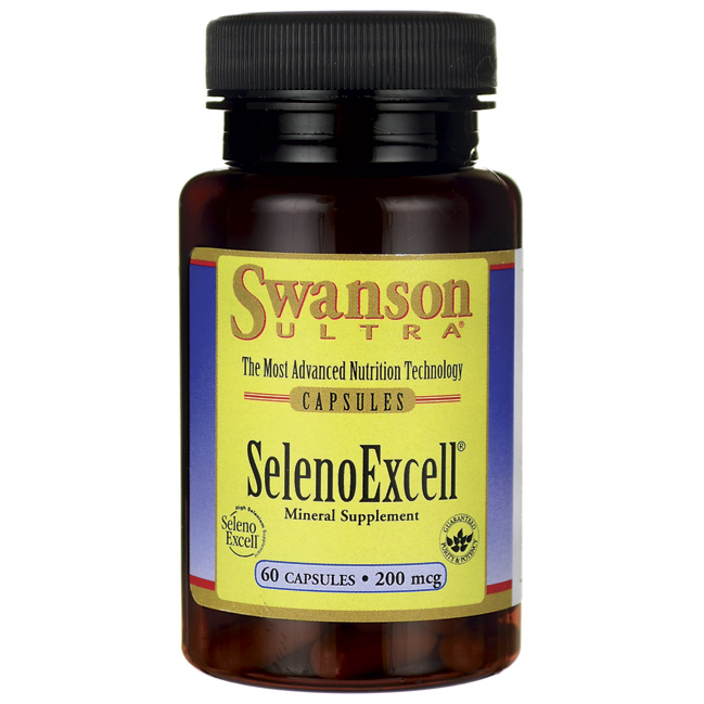 Levně Swanson SelenoExcell®, Organický Selen, 200 mcg, 60 kapslí