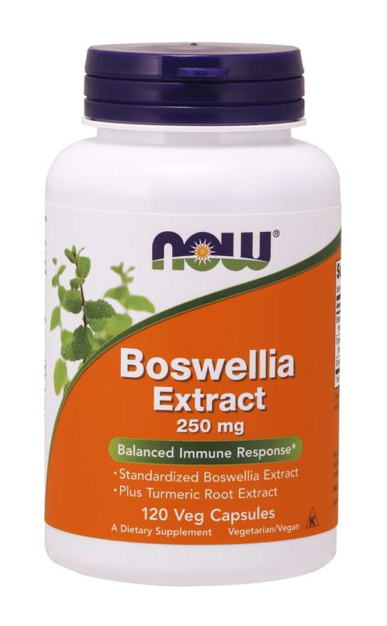 Levně Now® Foods NOW Boswellia Extrakt + Extrakt z kurkumy, 250 mg, 120 vegetariánských kapslí