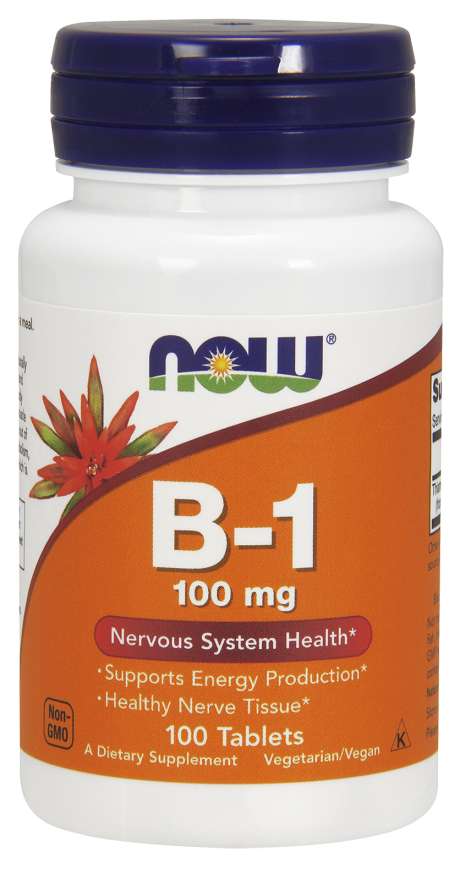 Now® Foods NOW Vitamin B1 Thiamin, 100mg, 100 tablet