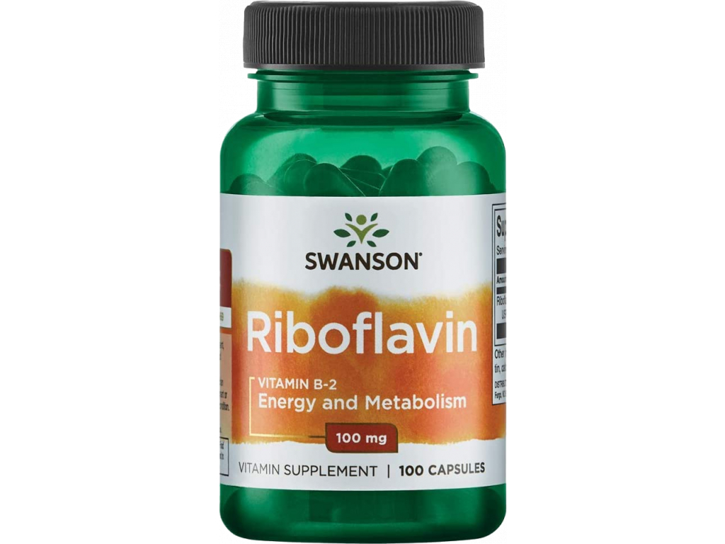 Levně Swanson Riboflavin Vitamin B-2, 100 mg, 100 kapslí