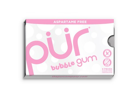 PÜR přírodní žvýkačky bez Aspartamu, Bubblegum, 9ks