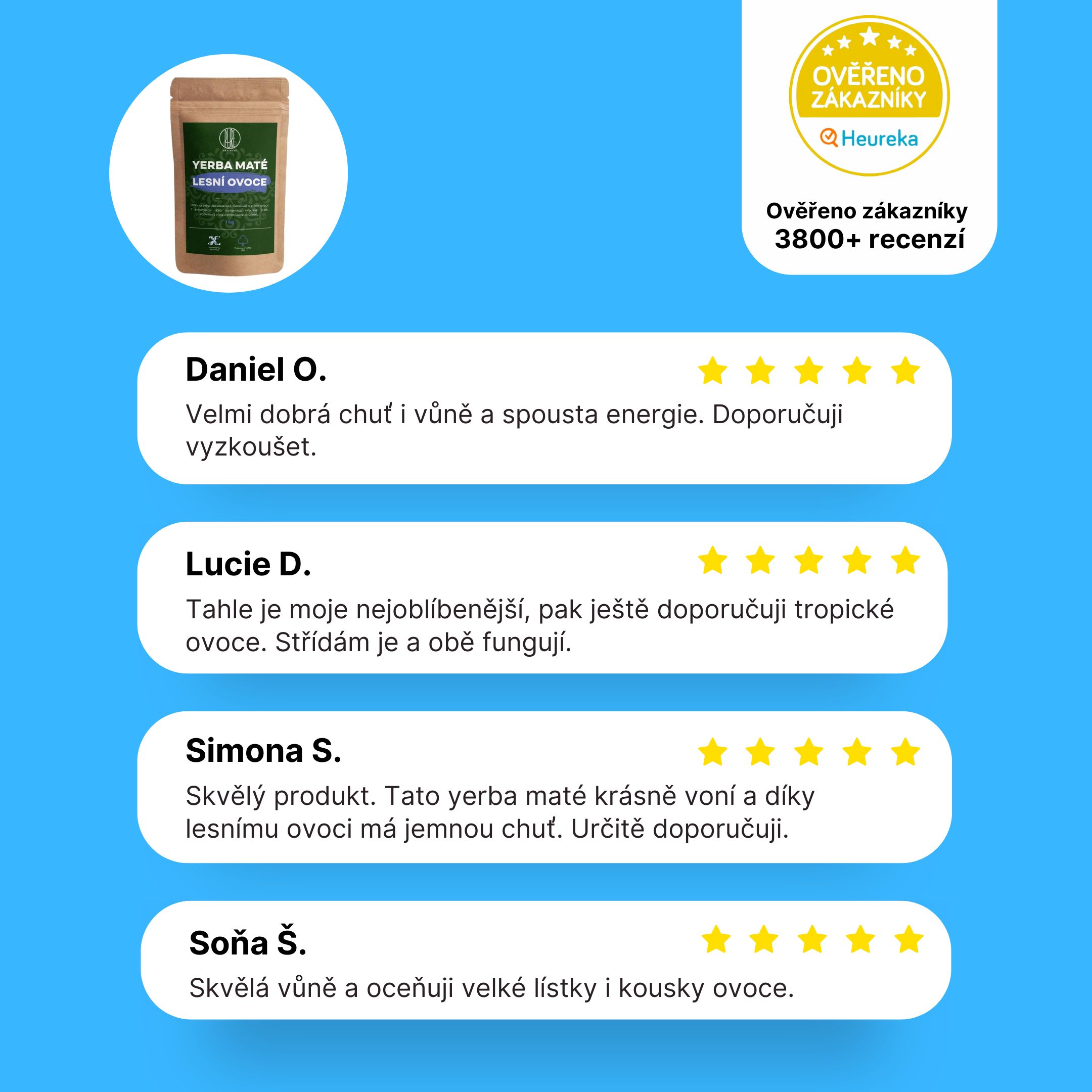 BrainMax Pure Yerba Maté, Lesní ovoce, 1000 g Obrázek