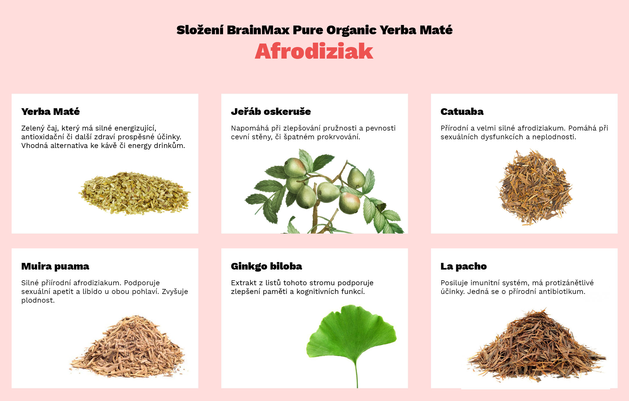 BrainMax Pure Yerba Maté, Afrodiziak, 1000 g Obrázek