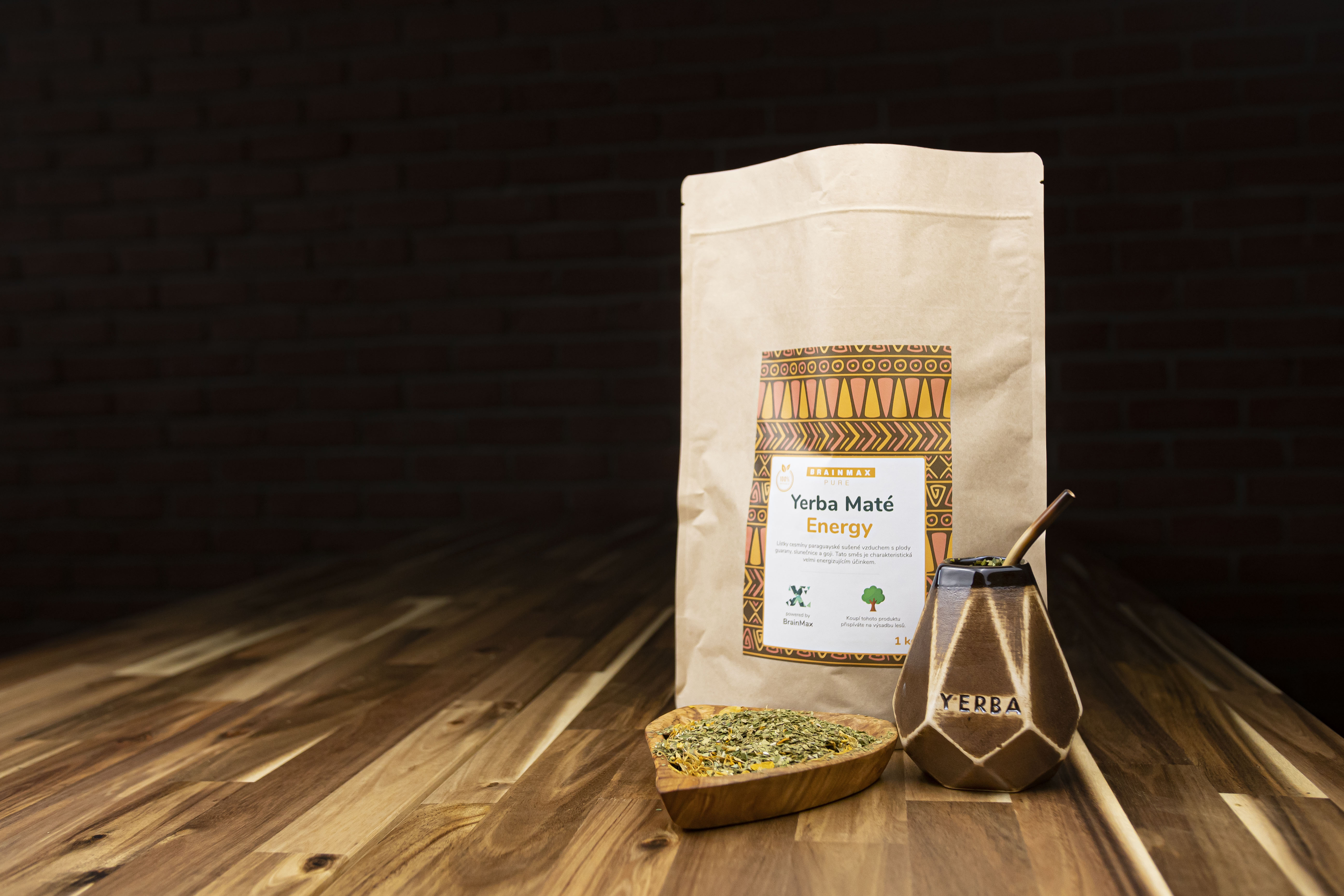 BrainMax Pure Yerba Maté, Energy, 1000 g Obrázek