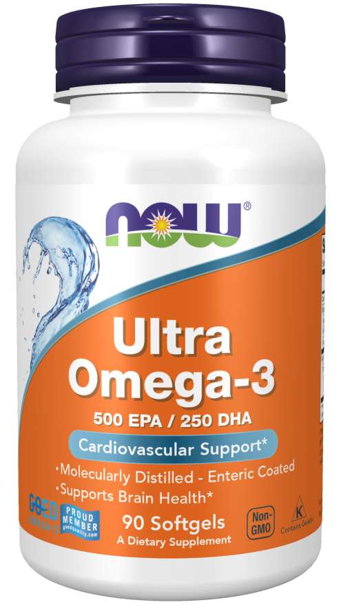 Levně Now® Foods NOW Ultra omega-3, 250 DHA/500 EPA, 90 softgelových kapslí