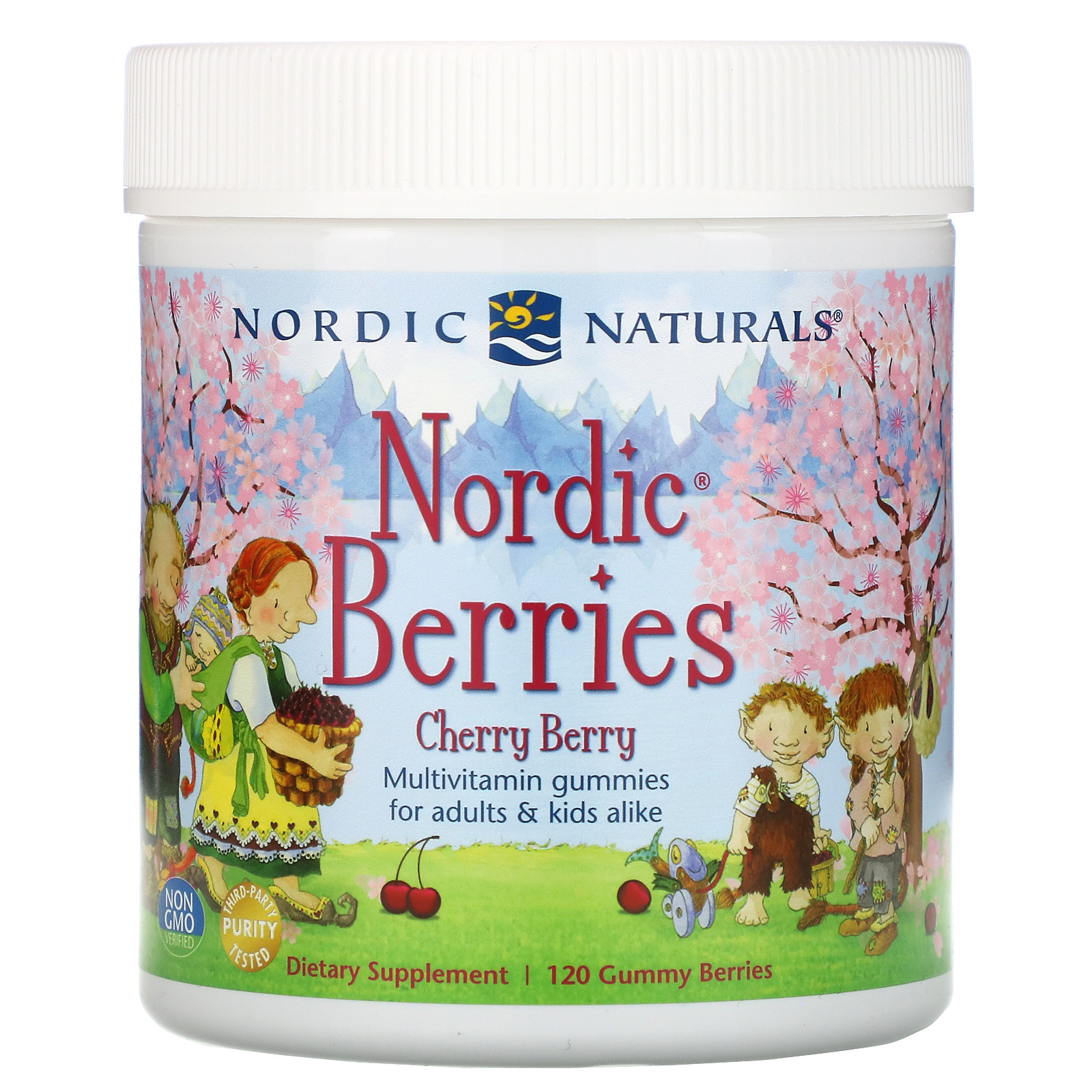 Levně Nordic Naturals Nordic Berries Multivitamin pro Děti, třešeň, 120 gumových bombonu