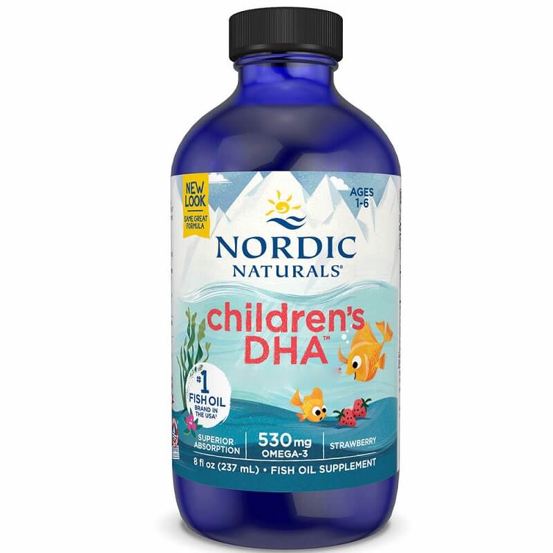 Nordic Naturals Children's DHA, Omega 3 pro děti - jahoda, 530 mg, 237 ml