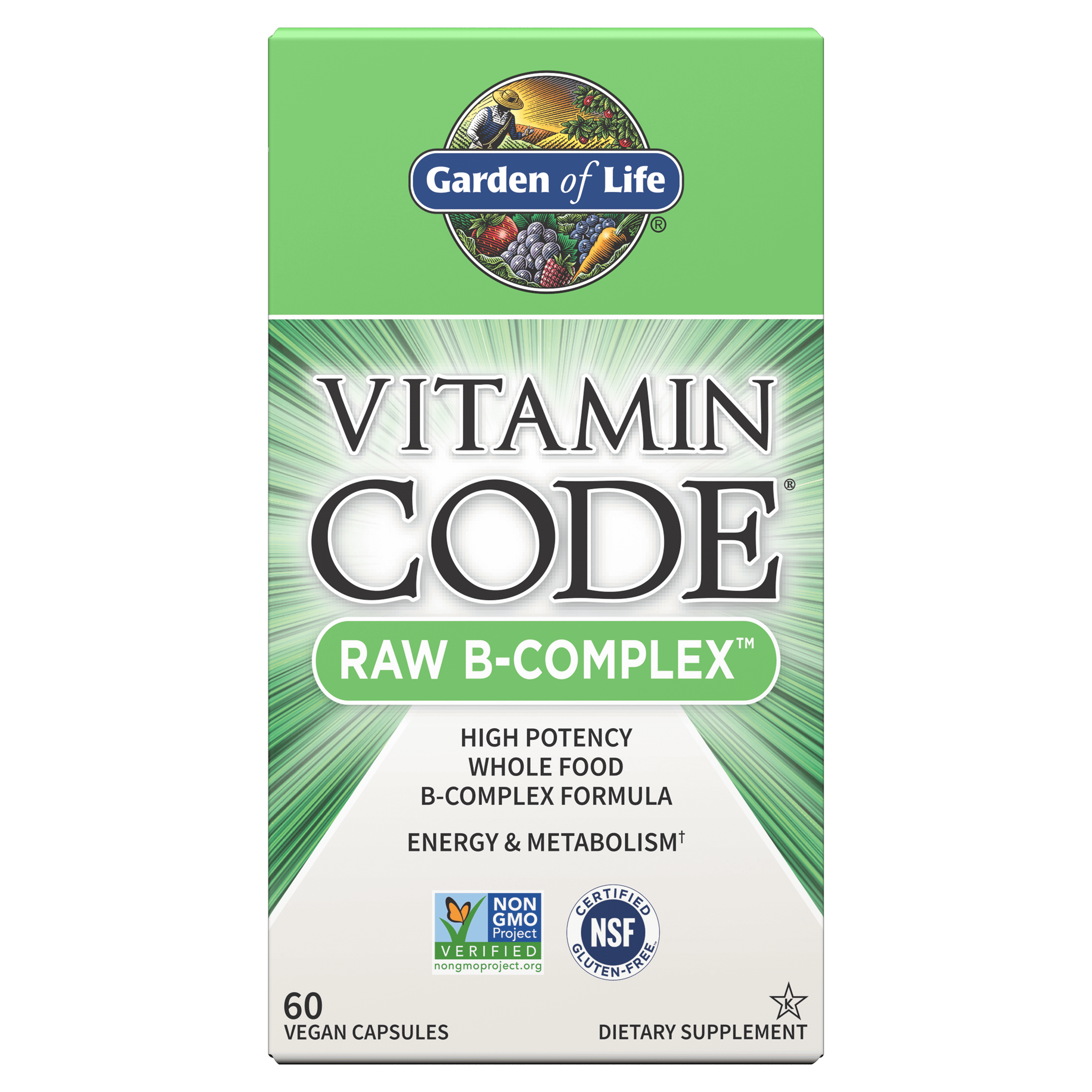 Levně Garden of Life Vitamin Code RAW B-Complex, 60 kapslí