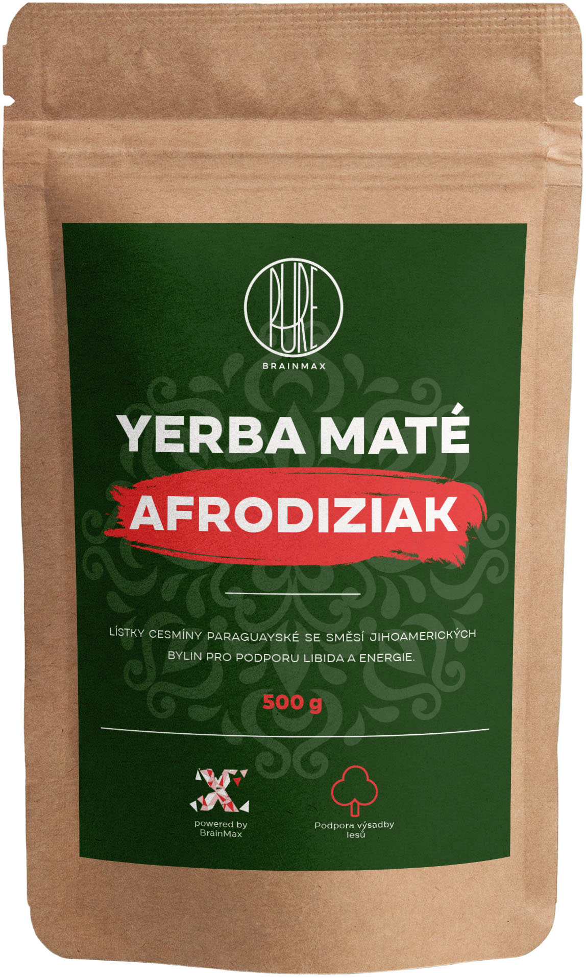 Levně BrainMax Pure Yerba Maté, Afrodiziak, 500 g