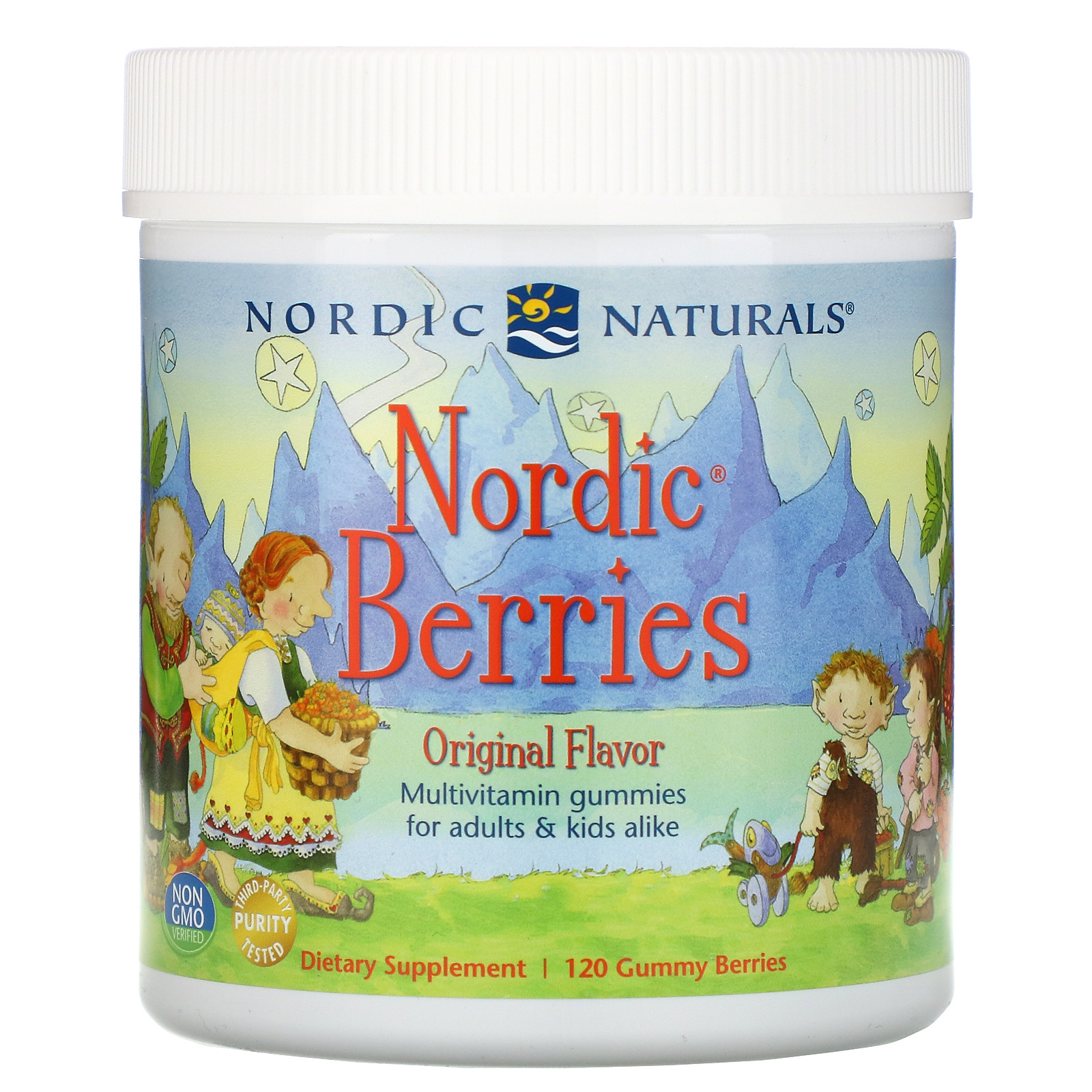 Levně Nordic Naturals Nordic Berries Multivitamin pro Děti, Sladkokyselé, 120 gumových bombonu