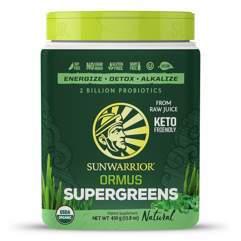Sunwarrior Ormus Warrior Super Greens Bio 450 g - natural Obrázek