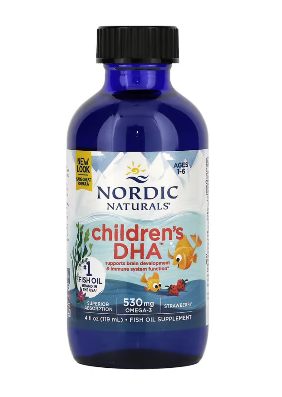 Levně Nordic Naturals Children's DHA, Omega 3 pro děti - jahoda, 530mg, 119 ml