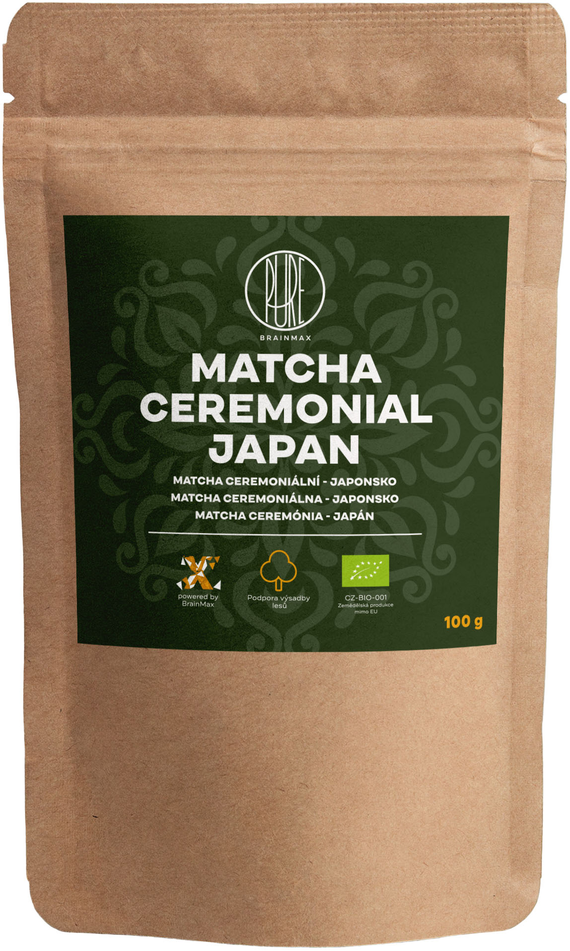 BrainMax Pure Matcha Ceremonial Japan BIO 100g *CZ-BIO-001 certifikát