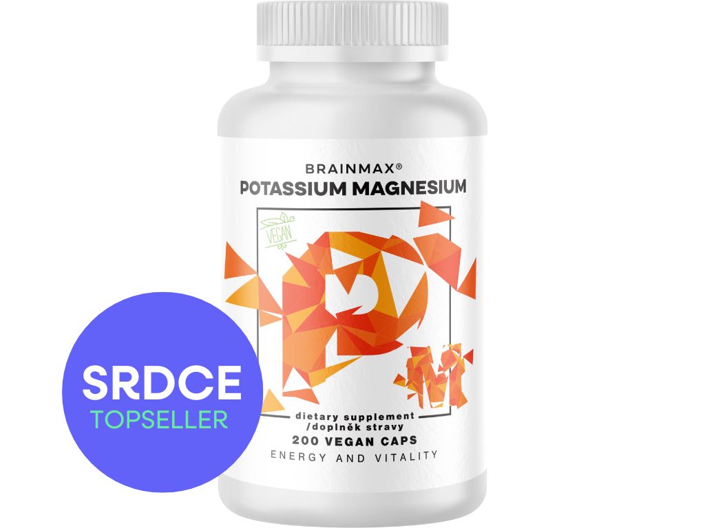 BrainMax Draslík Magnesium, Draslík citrát + Hořčík malát, 200 rostlinných kapslí Obrázek