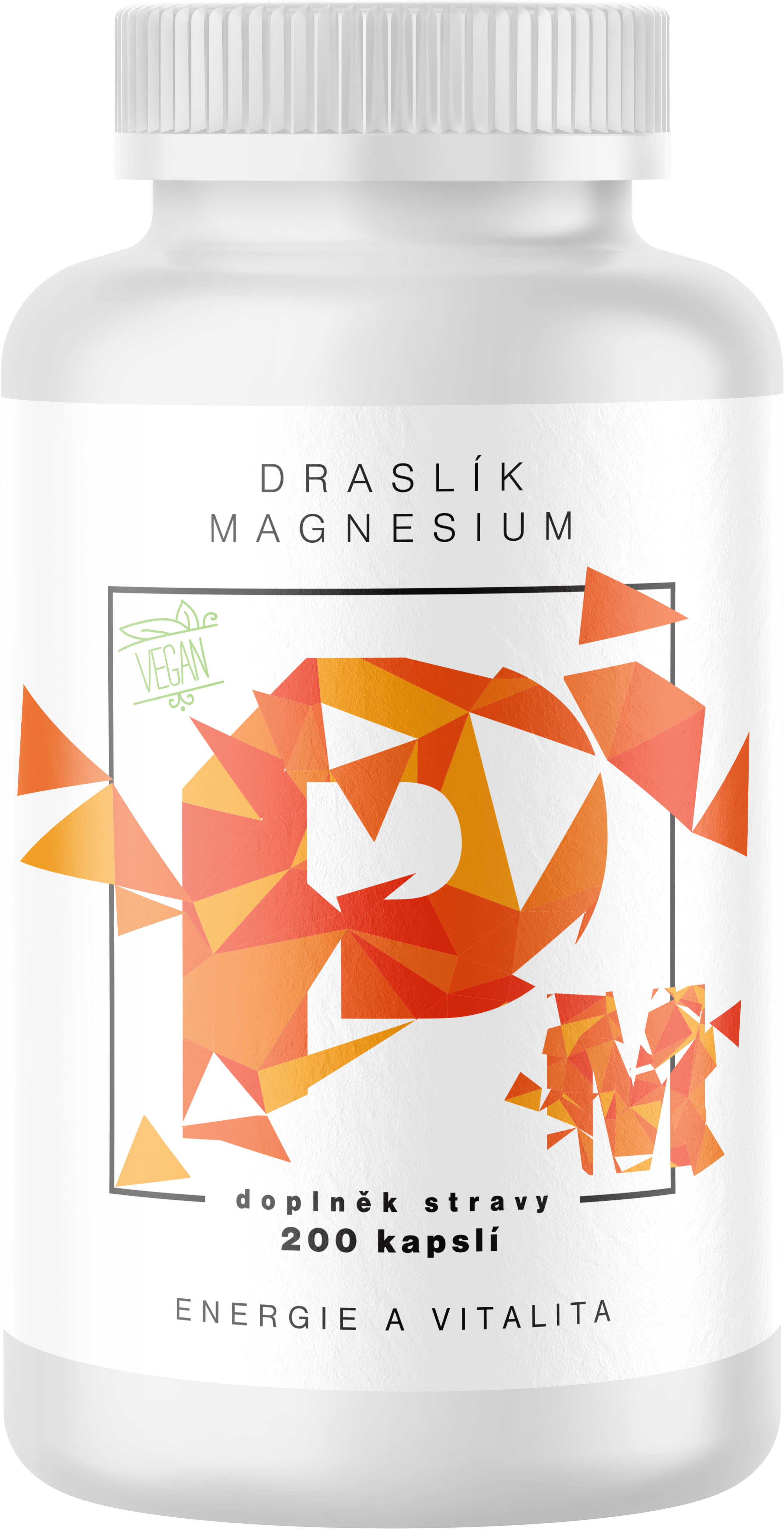 BrainMax Draslík Magnesium, Draslík citrát + Hořčík malát, 200 rostlinných kapslí Obrázek