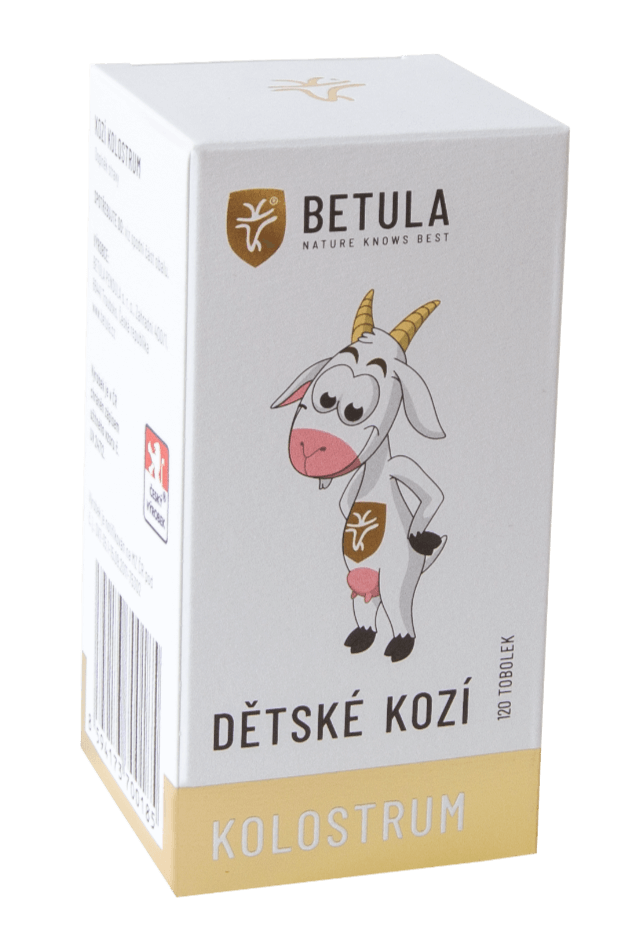 Levně Betula - Dětské kozí kolostrum (colostrum), 125 mg, 120 kapslí