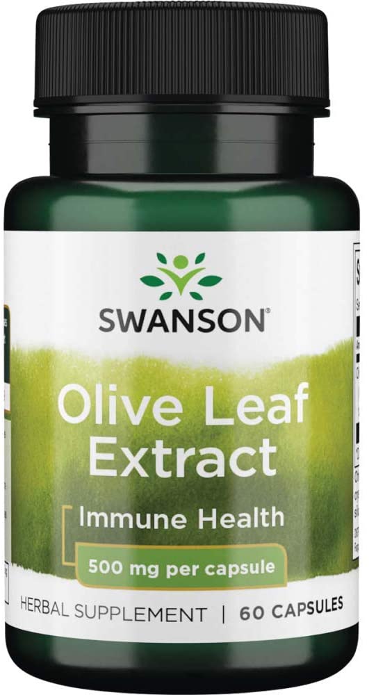 Levně Swanson Olive Leaf Extract 500mg (Extrakt z olivových listů), 60 kapslí