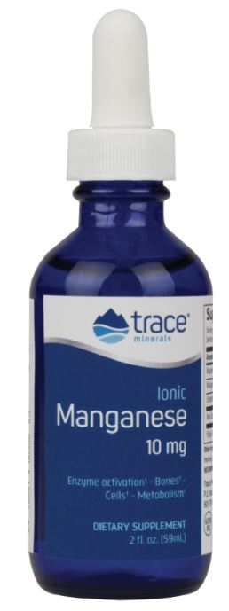Trace Minerals Ionic Manganese (Mangan v iontové formě), 10 mg, 59 ml Obrázek