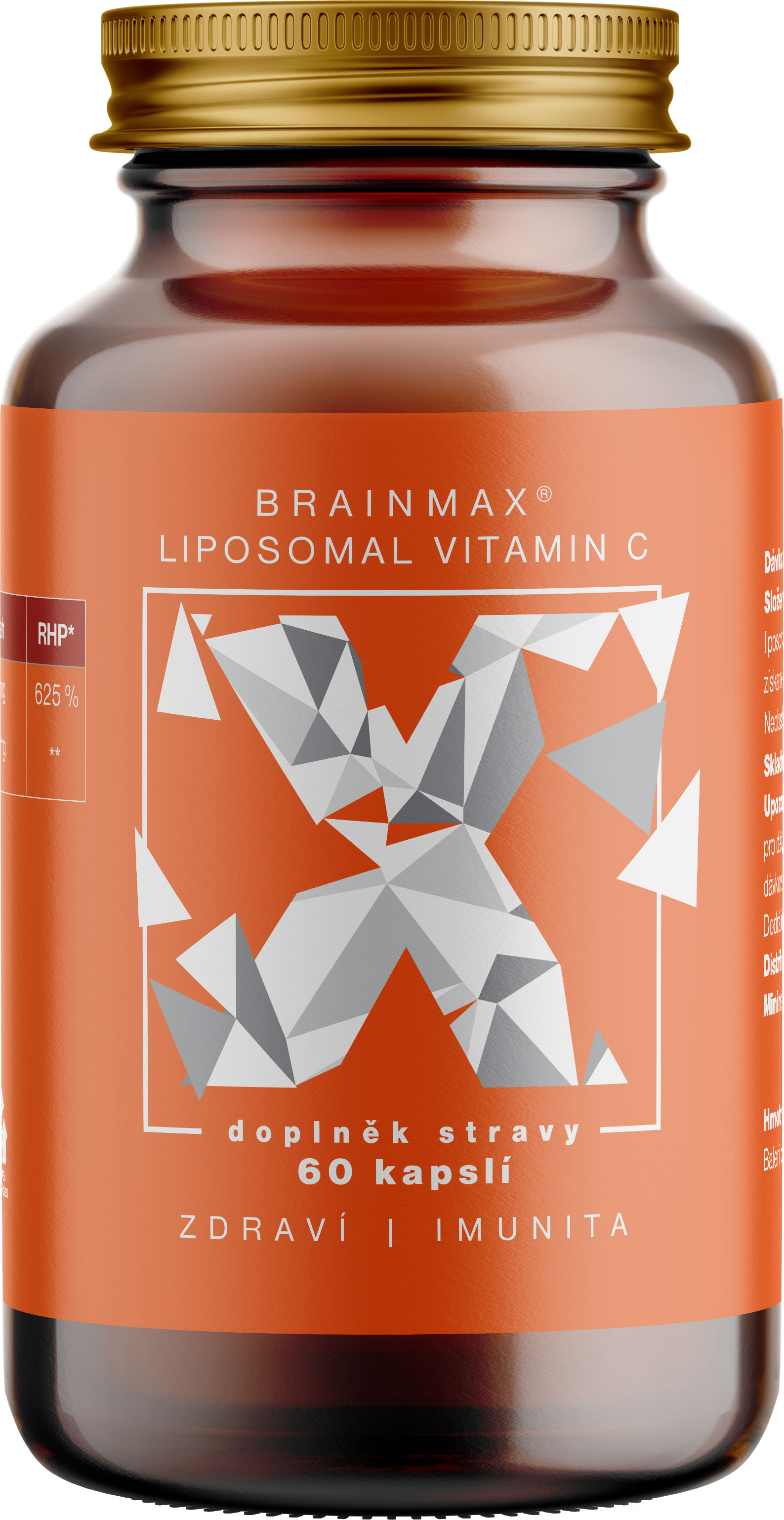 BrainMax Liposomal Vitamin C UPGRADE, Lipozomální Vitamín C, 500 mg, 60 rostlinných kapslí