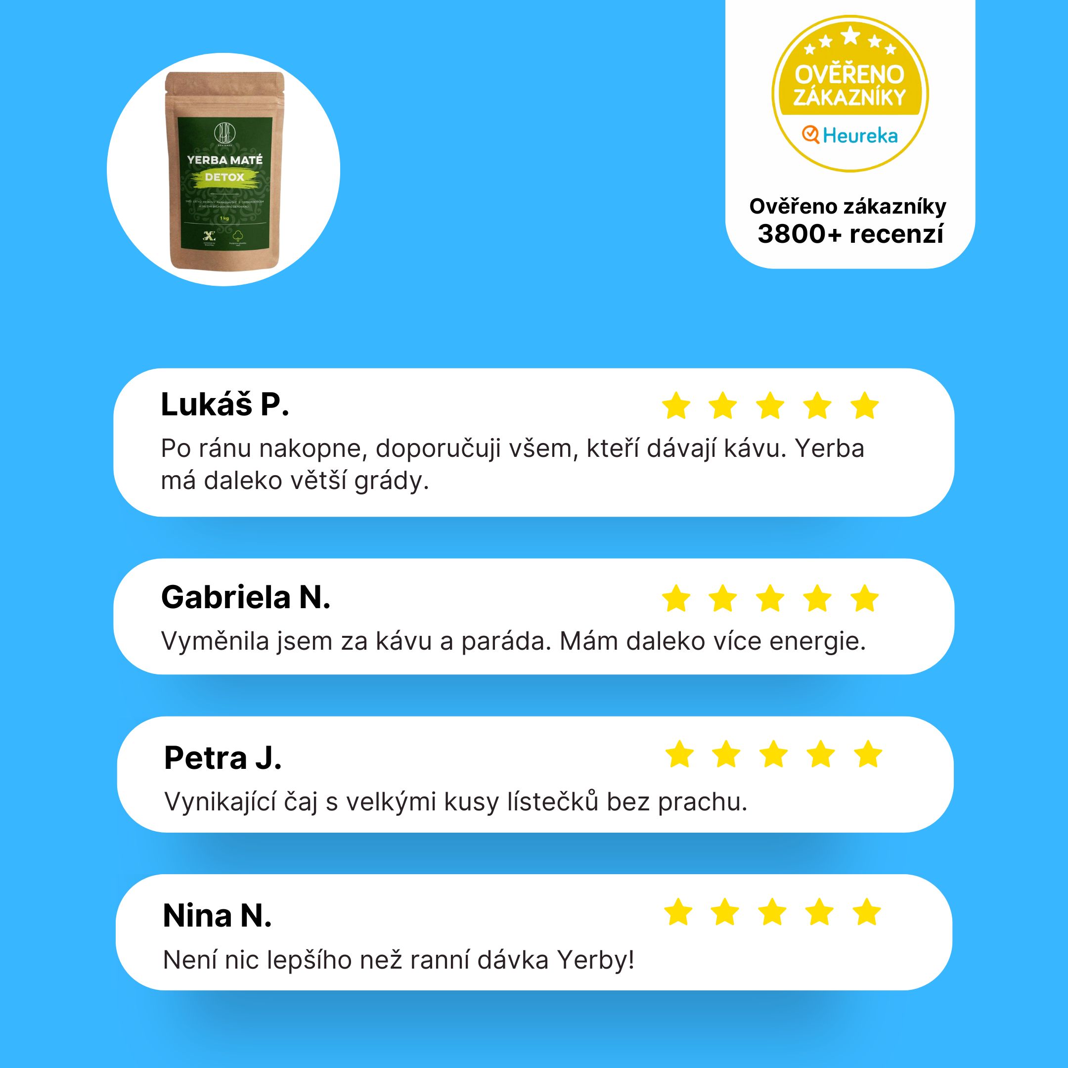 BrainMax Pure Yerba Maté, Detox, 1000 g Obrázek