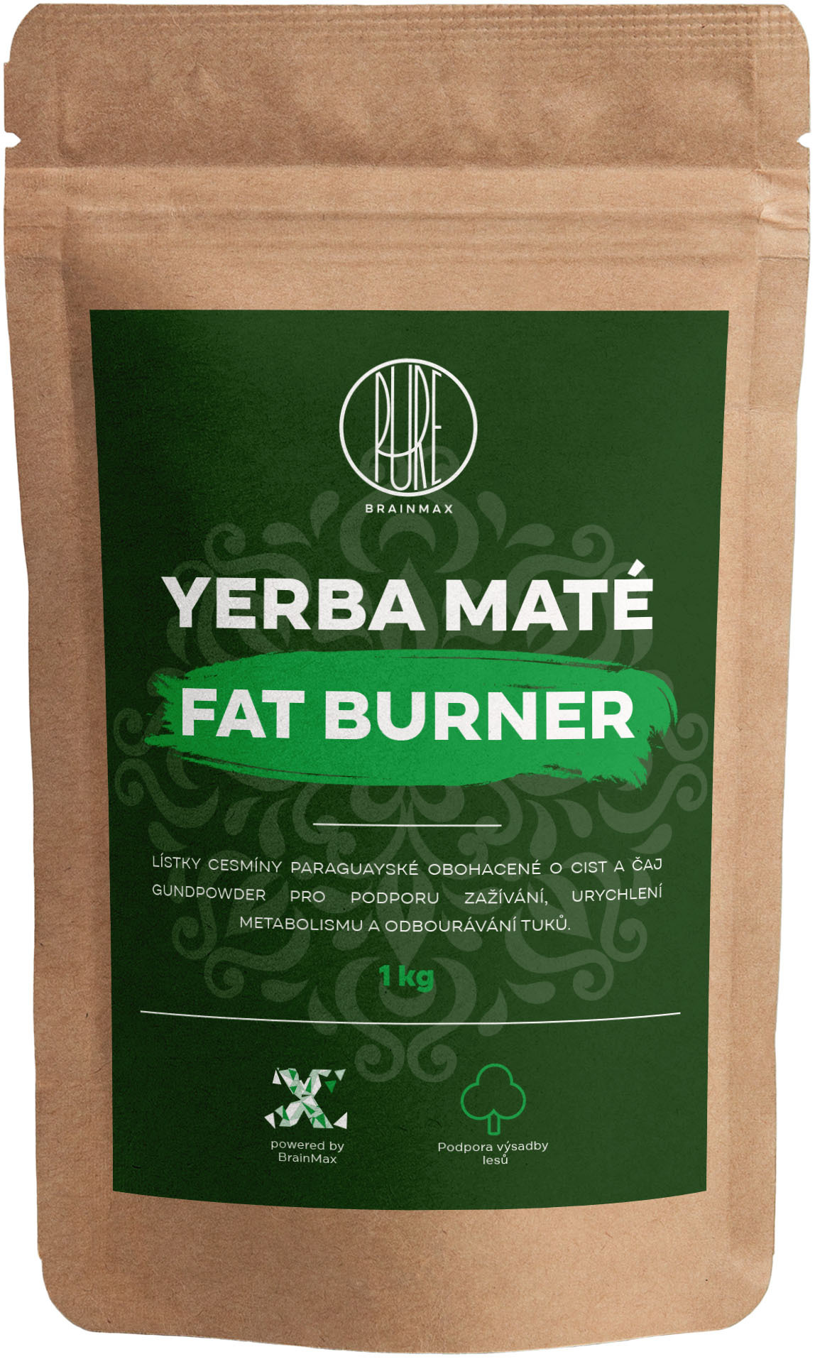 BrainMax Pure Yerba Maté, Fat Burner 1000 g