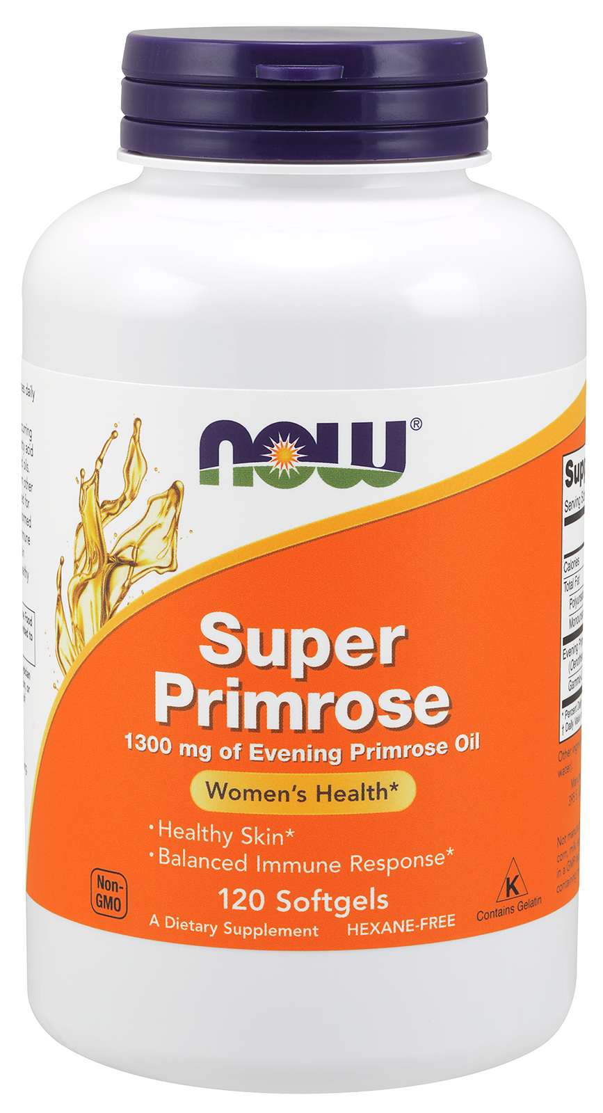 Now® Foods NOW Super Primrose 1300 mg, Pupalka dvouletá, 120 softgelových kapslí