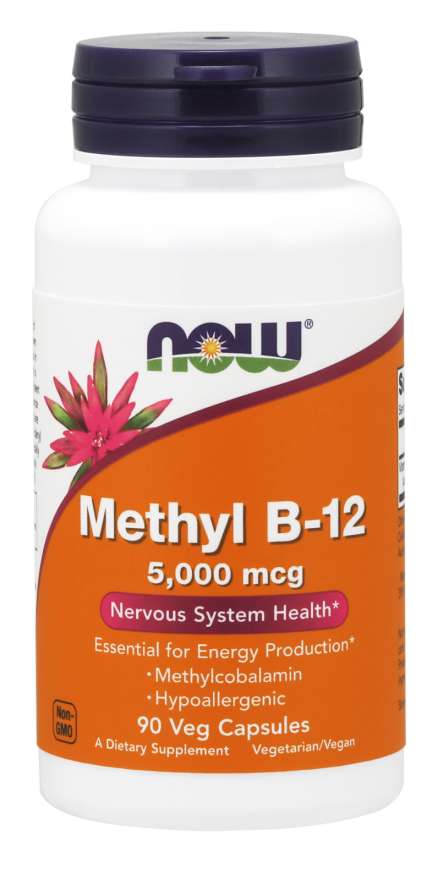 Now® Foods NOW Methyl B12 5000 mcg, 90 rostlinných kapslí