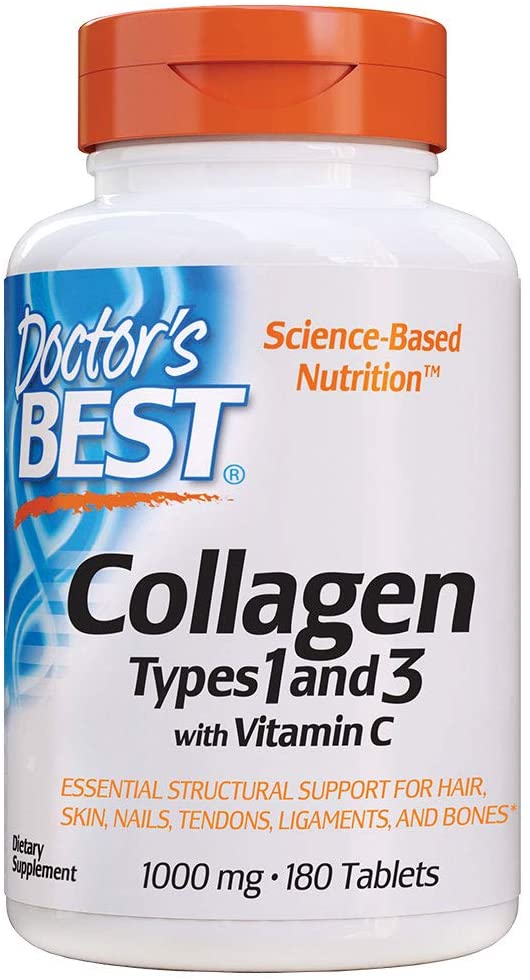 Doctor's Best Doctor’s Best Kolagen, Typ I & III + vitamin C, 1000 mg, 180 tablet