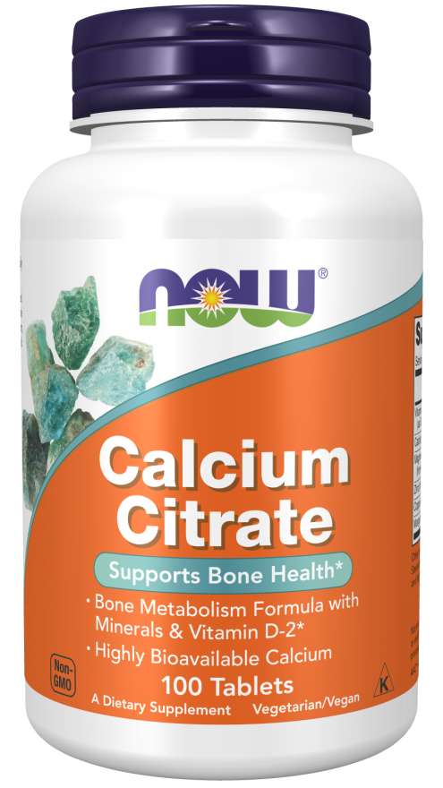 Now® Foods NOW Calcium Citrate with minerals & Vitamin D-2 (vápník s minerály a vitamínem D2), 100 tablet