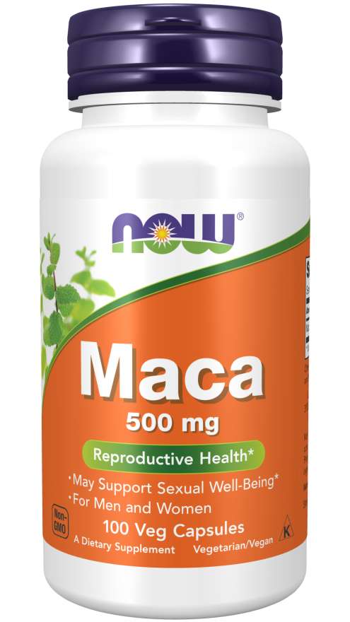 Now® Foods NOW Maca (řeřicha peruánská), 500 mg, 100 rostlinných kapslí