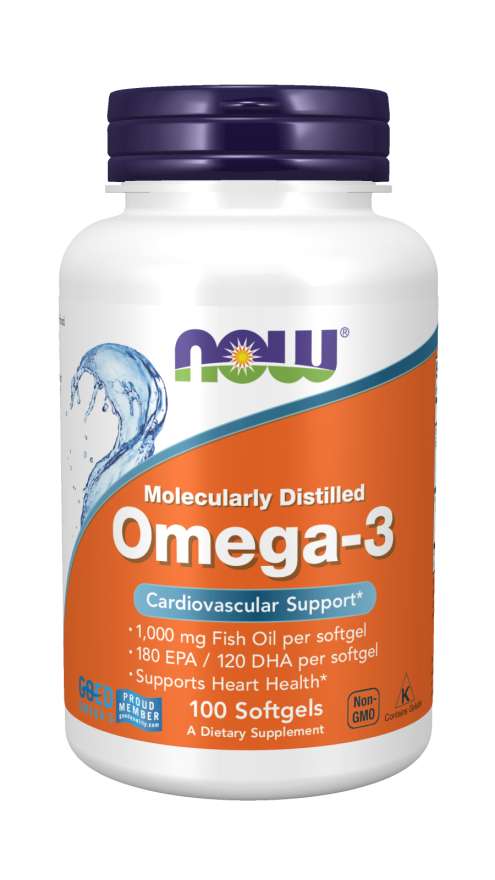 Levně Now® Foods NOW Omega-3, molekulárně destilované, 100 softgelových kapslí
