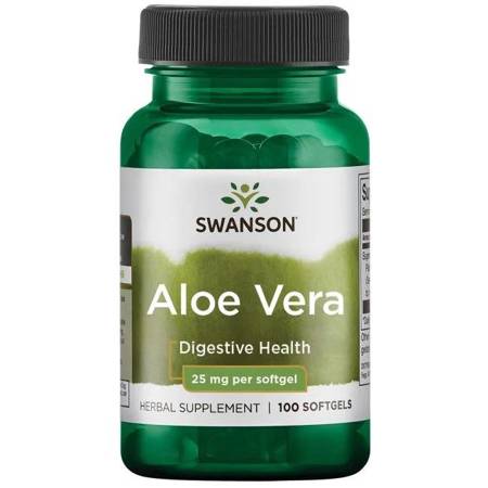 Swanson Aloe vera, 25 mg, 100 softgelových kapslí